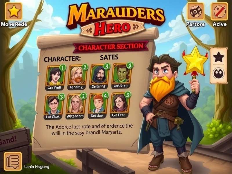 Mustard Marauders Hero character selection screen